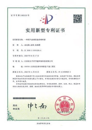 一种尾气处理设备的喷吹管